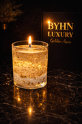 Golden Glow Candle | Luxury Gold Candle | Glitter Candle | Aesthetic Candle | Gift for Her | Home Decor