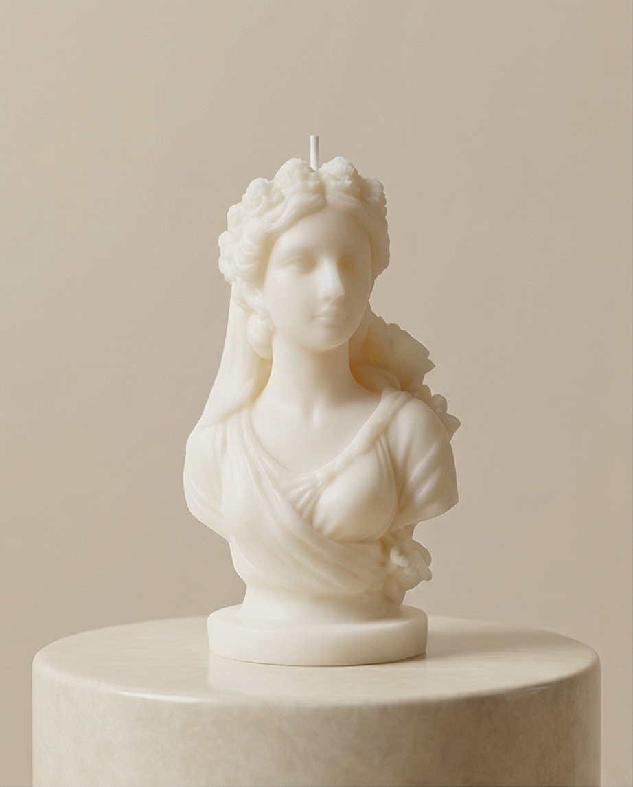 Classic Goddess Bust Candle – Elegant Artistic Decor