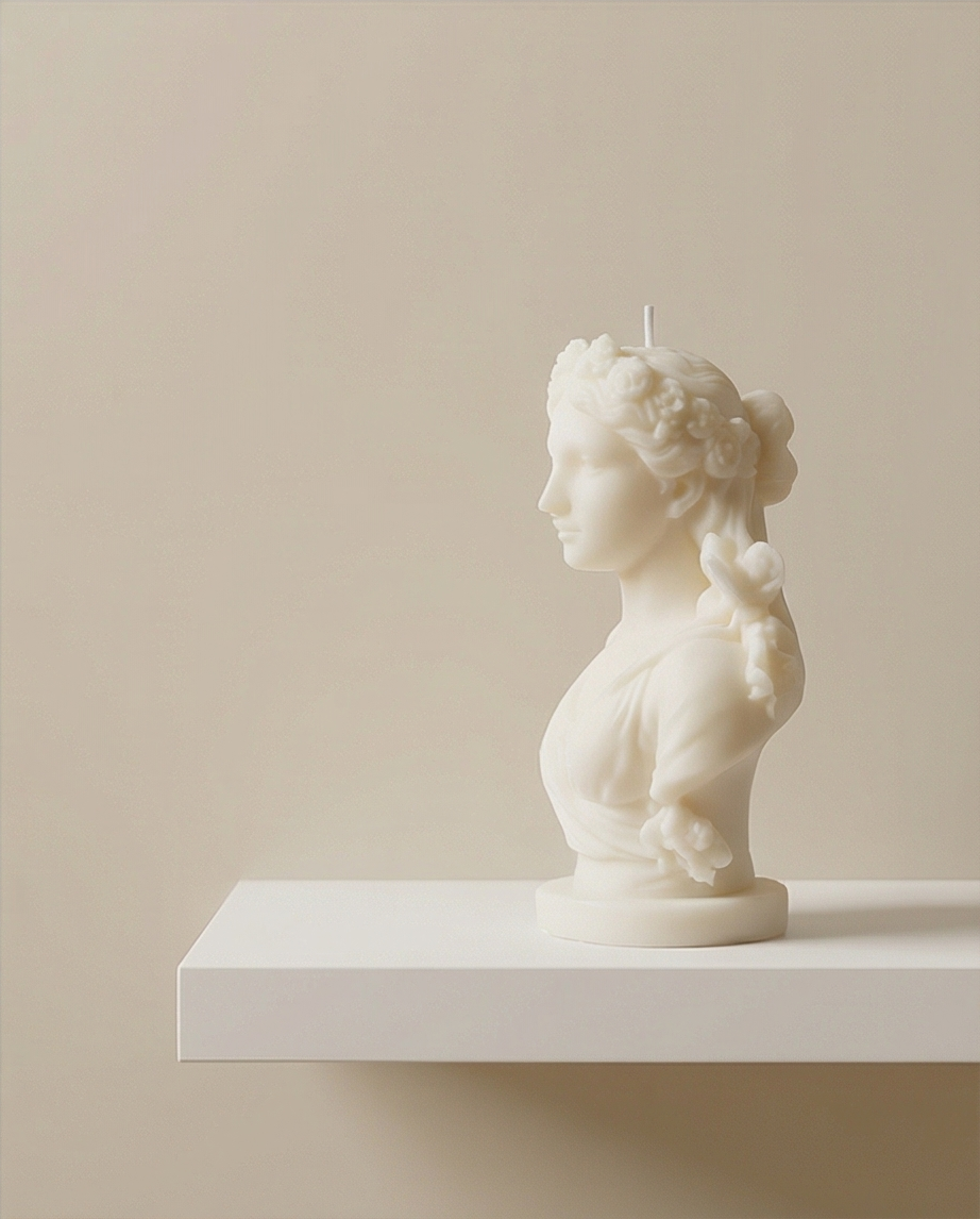 Classic Goddess Bust Candle – Elegant Artistic Decor