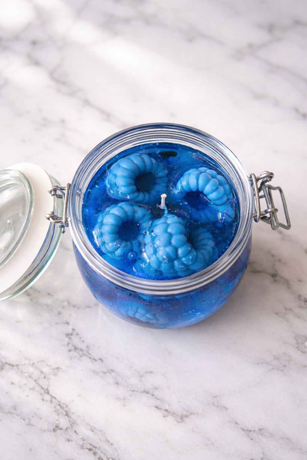 Blueberry Jar Candle | Handmade Fruit Candle | Blue Berry Soy Wax Candle | Aesthetic Candle | Cute Gift for Her | Home Decor