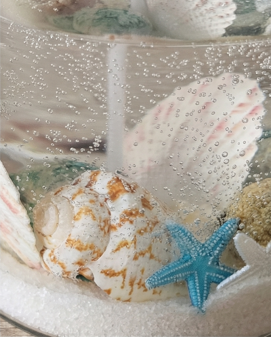 Ocean Harmony Candle – Beach Inspired Decorative Candle, Seashell Candle, Coastal Home Decor, Handmade Ocean Candle, Summer Gift