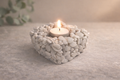 White Serenity Stone Candle