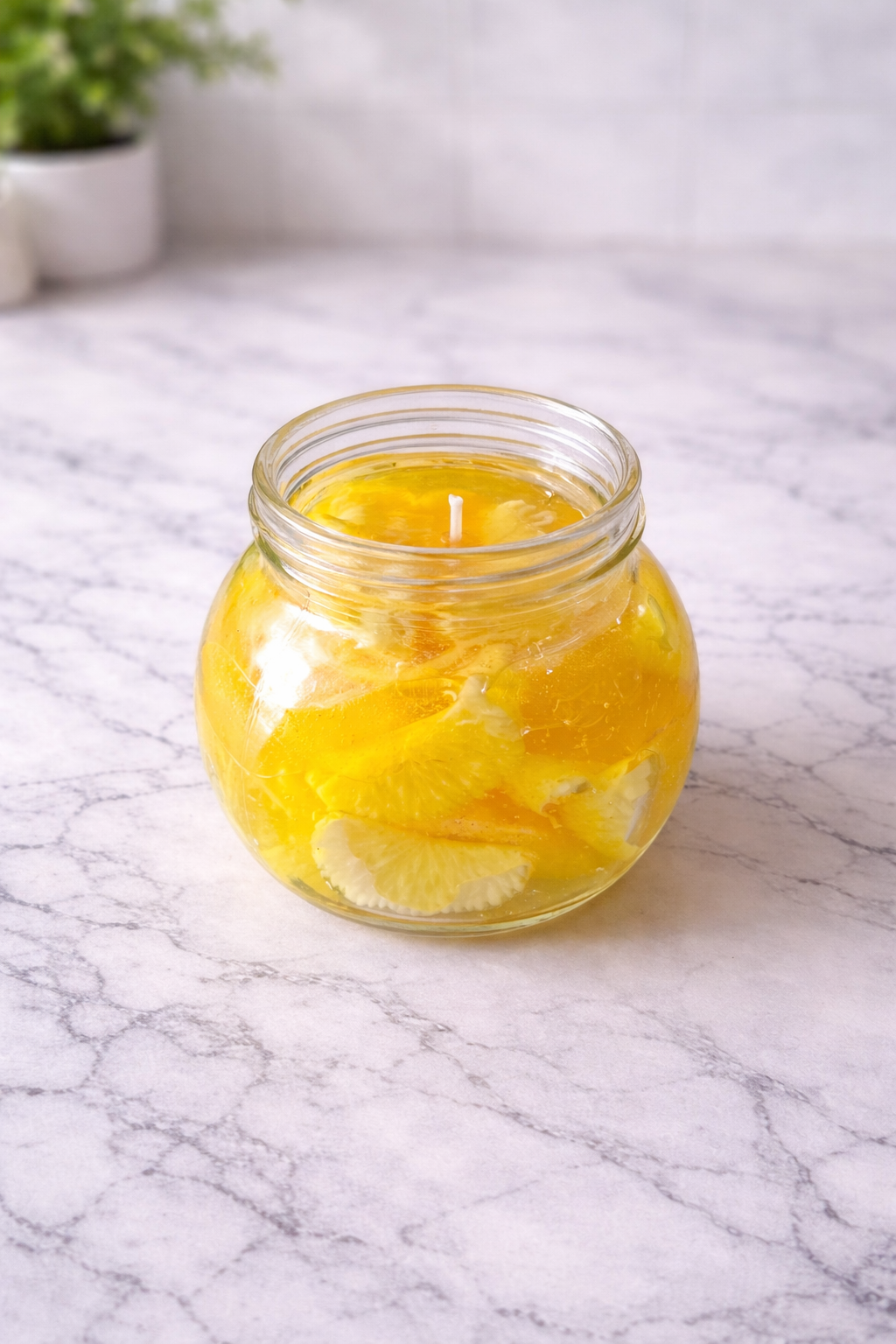 Lemon Jar Candle | Handmade Citrus Fruit Candle | Lemon Soy Wax Candle | Aesthetic Candle | Gift for Her | Home Decor