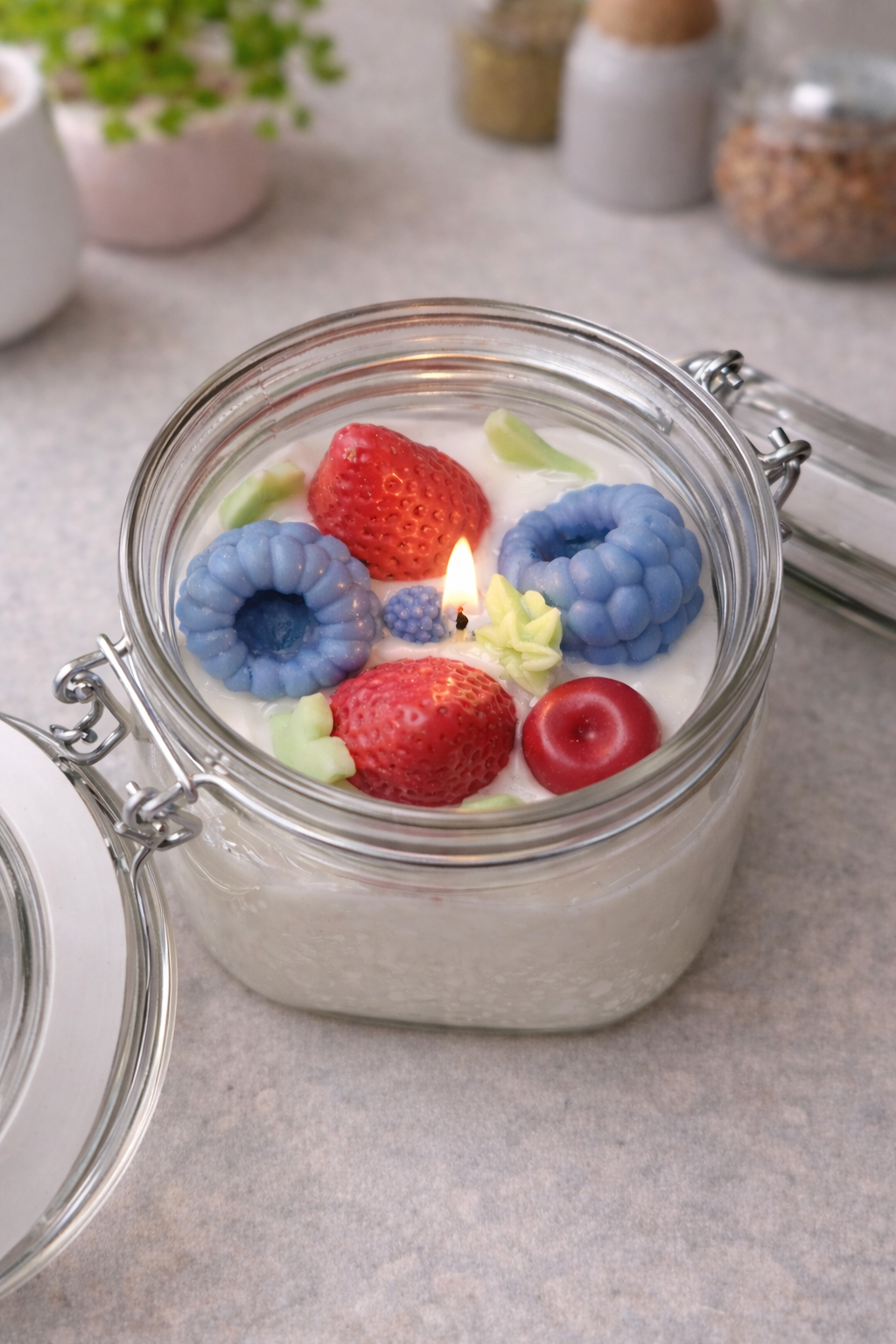 Berry Candle | Fruit Candle | Handmade Dessert Candle | Aesthetic Home Decor | Gift for Her