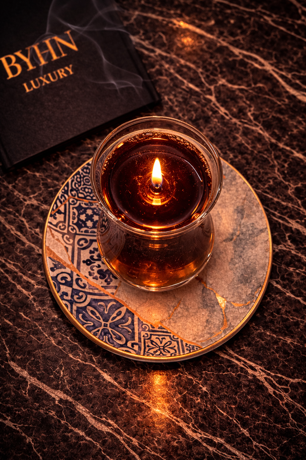 Turkish Tea Candle | Handmade Tea Glass Candle | Cozy Home Decor Candle | Unique Gift