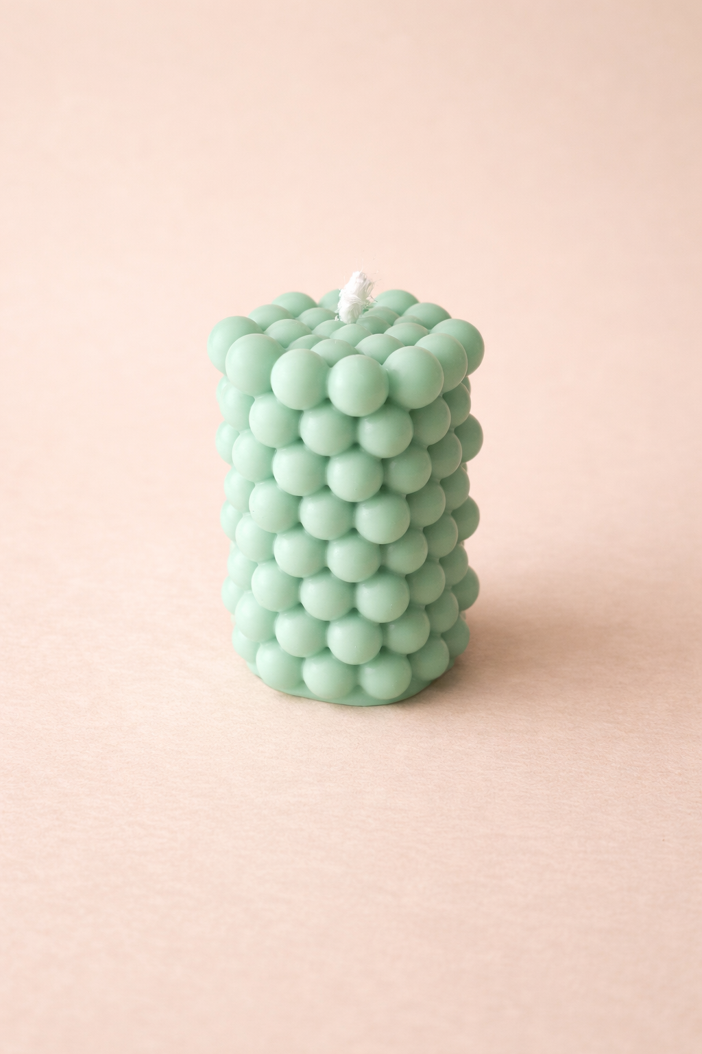 Mint Bubble Candle – Bubble Pillar Candle, Modern Decorative Candle, Minimalist Home Decor, Handmade Candle Gift, Aesthetic Room Decor