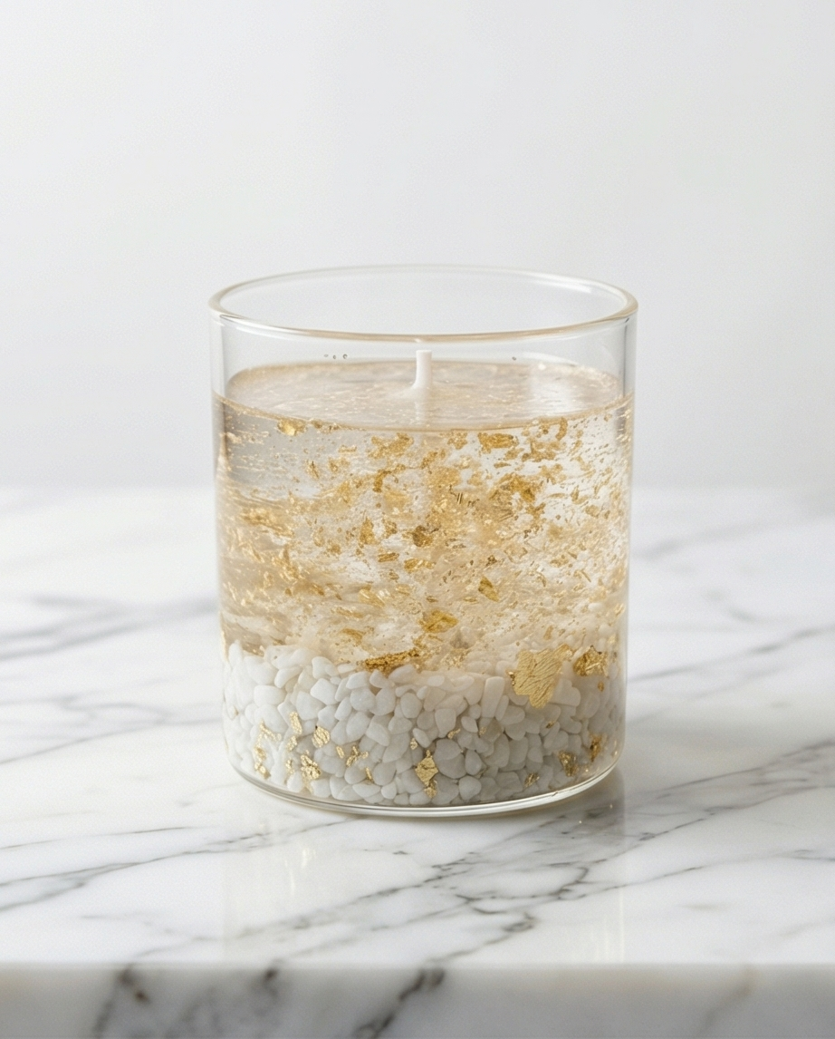 Golden Glow Candle | Luxury Gold Candle | Glitter Candle | Aesthetic Candle | Home Decor