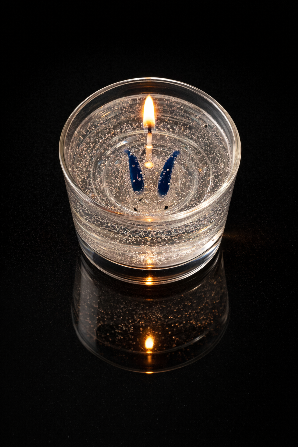 3D Crystal Blue Bird Gel Candle