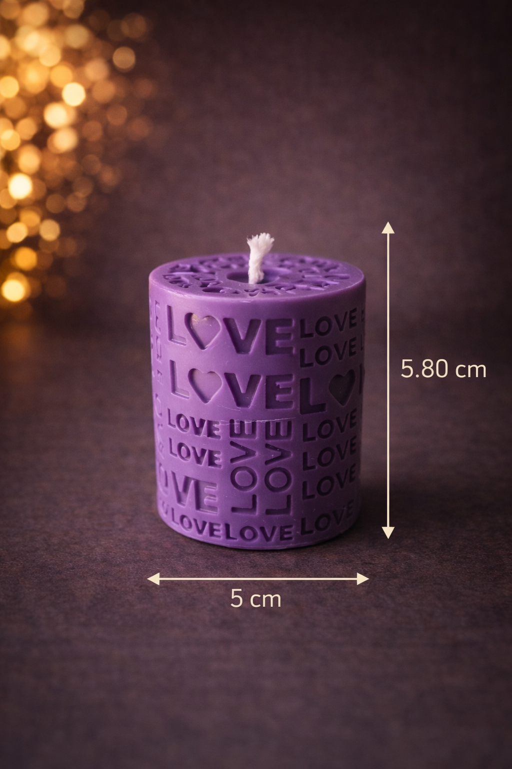 Violet Love Candle – Romantic Love Candle, Valentine Gift, Handmade Decorative Candle, Anniversary Gift, Romantic Home Decor