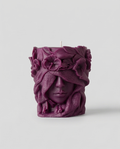 Floral Face Candle – Luxury Sculpted Decor
