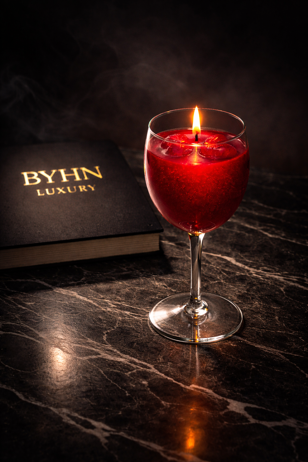 Red Wine Glass Candle | Romantic Luxury Candle | Handmade Decorative Candle | Unique Gift for Her | Home Decor