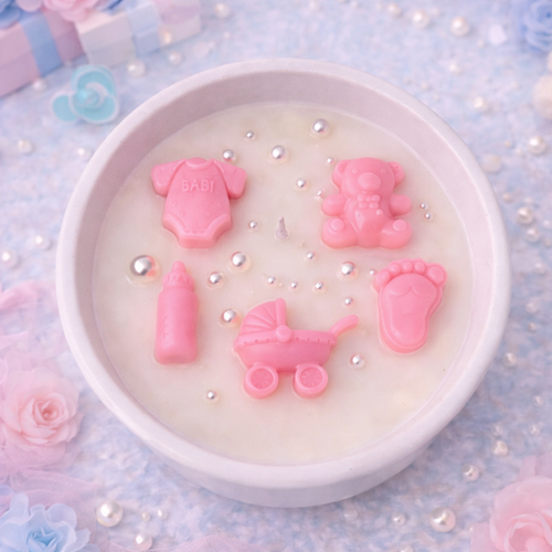 Baby Girl Candle | Baby Shower Gift | Newborn Girl Candle | Handmade Baby Candle | Nursery Decor