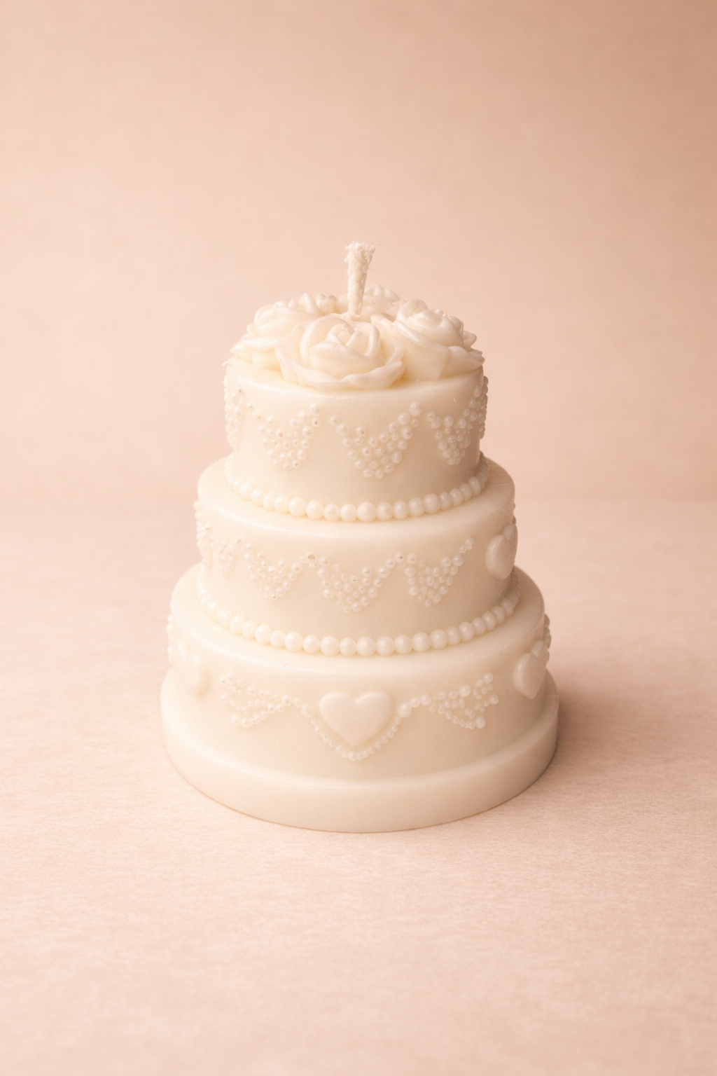 Wedding Cake Candle | Bridal Shower Gift | Wedding Decor Candle | Romantic Handmade Candle | Unique Gift