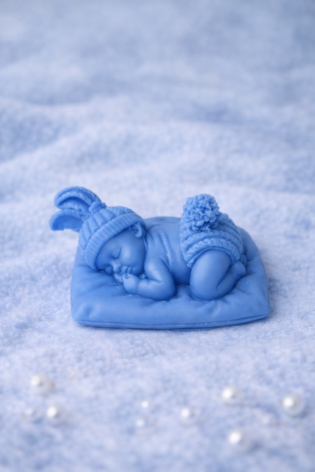 Sleeping Baby Candle Boy | Baby Shower Gift | Newborn Baby Candle | Handmade Nursery Decor | Baby Boy Gift