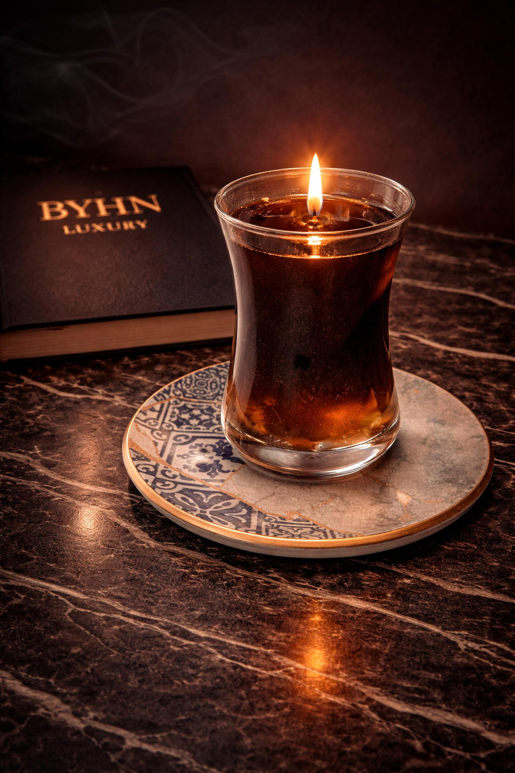 Turkish Tea Candle | Handmade Tea Glass Candle | Cozy Home Decor Candle | Unique Gift