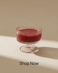 Ruby Red Candle | Luxury Glass Candle | Gold Flake Candle | Handmade Elegant Home Decor | Unique Gift