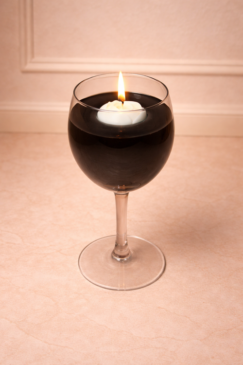 Black Wine Glass Candle | Romantic Luxury Candle | Handmade Decorative Candle | Unique Gift for Her | Home Decor