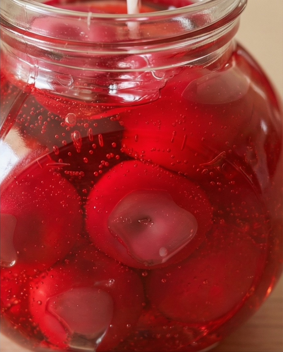 Cherry Jar Candle | Handmade Fruit Candle | Cherry Soy Wax Candle | Aesthetic Candle | Gift for Her | Home Decor