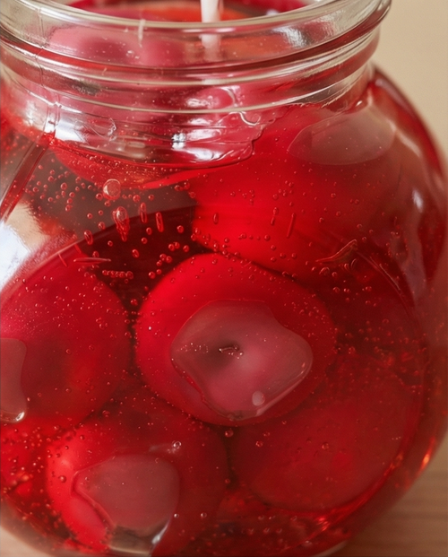 Cherry Jar Candle | Handmade Fruit Candle | Cherry Soy Wax Candle | Aesthetic Candle | Gift for Her | Home Decor