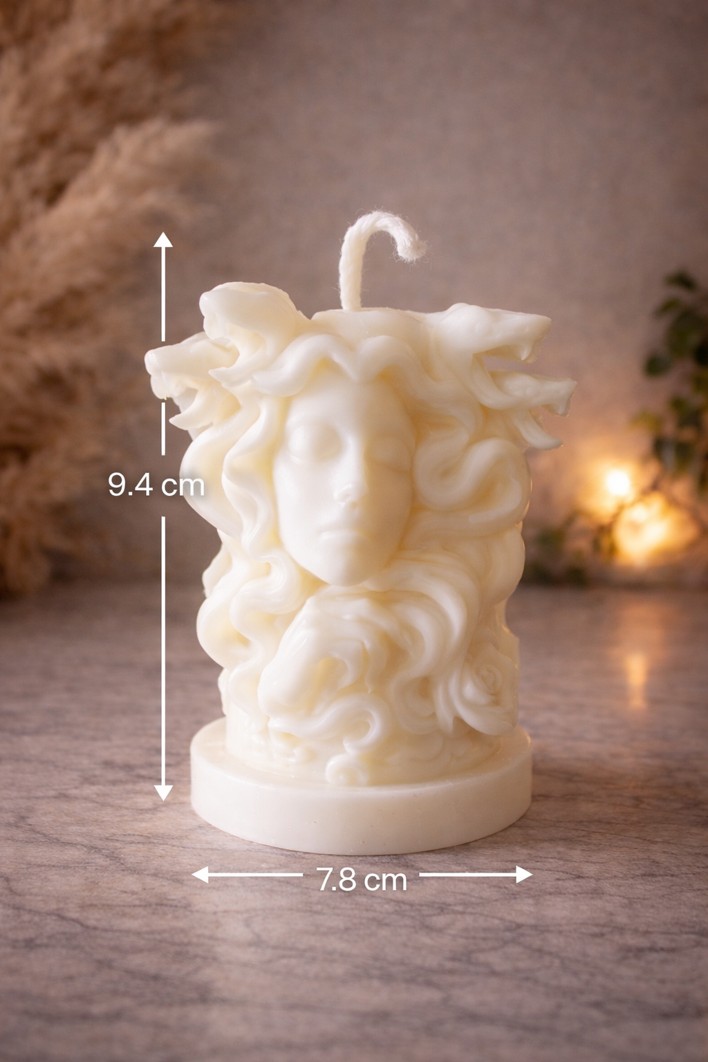 Medusa Sculpture Candle – Mythological Art Decor