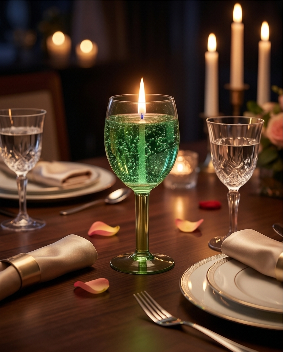 Glass Candle | Romantic Luxury Candle | Handmade Decorative Candle | Unique Gift for Her | Home Decor