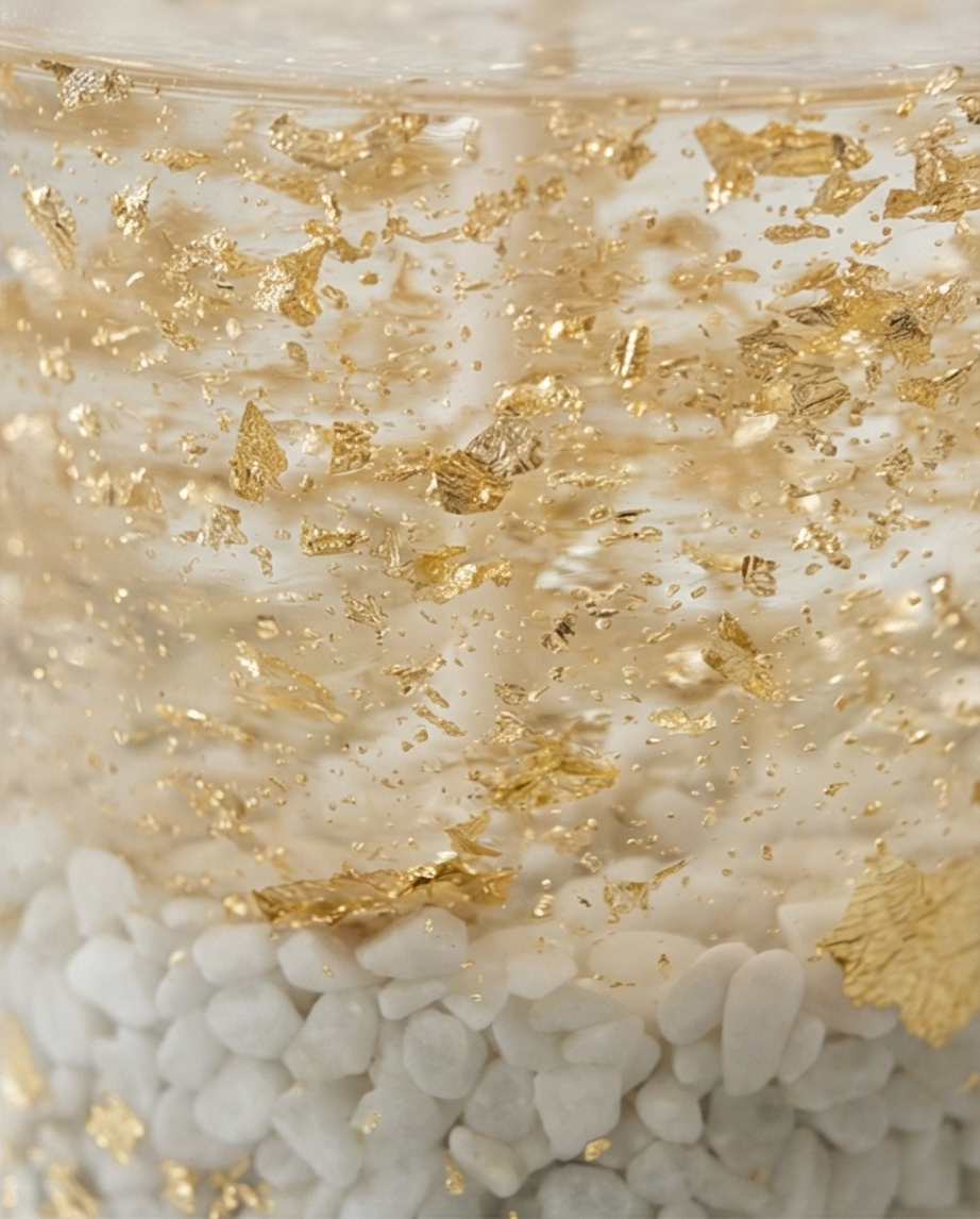 Golden Glow Candle | Luxury Gold Candle | Glitter Candle | Aesthetic Candle | Home Decor