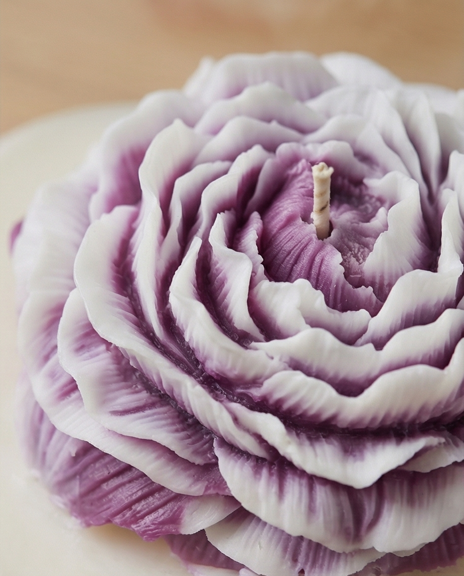 Lavender Flower Candle | Handmade Floral Candle | Aesthetic Candle | Gift for Her | Home Decor Candle