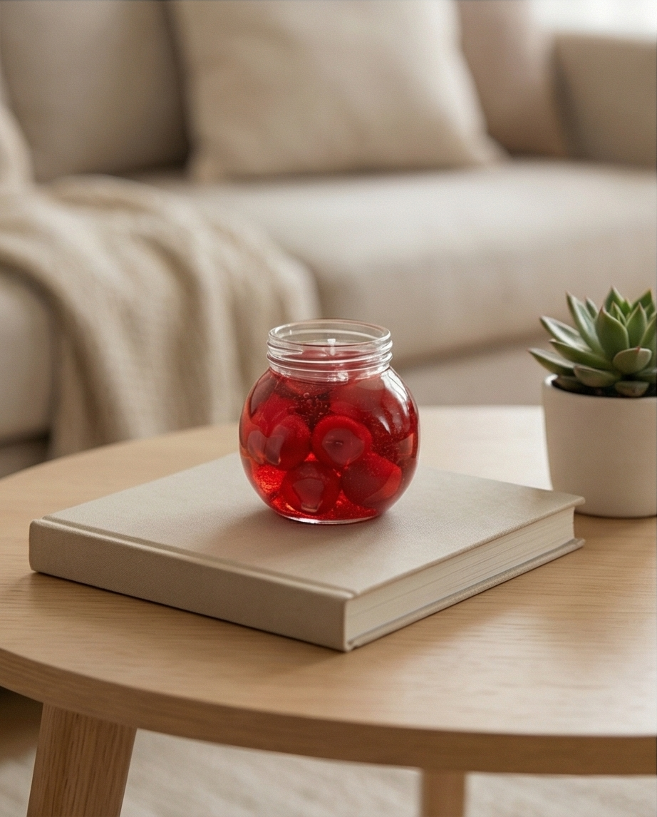 Cherry Jar Candle | Handmade Fruit Candle | Cherry Soy Wax Candle | Aesthetic Candle | Gift for Her | Home Decor