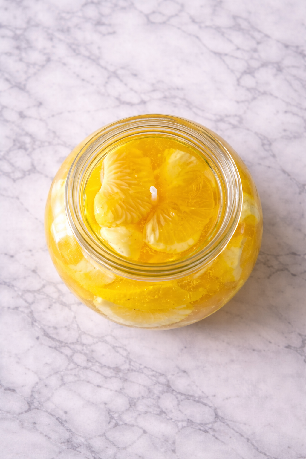 Lemon Jar Candle | Handmade Citrus Fruit Candle | Lemon Soy Wax Candle | Aesthetic Candle | Gift for Her | Home Decor
