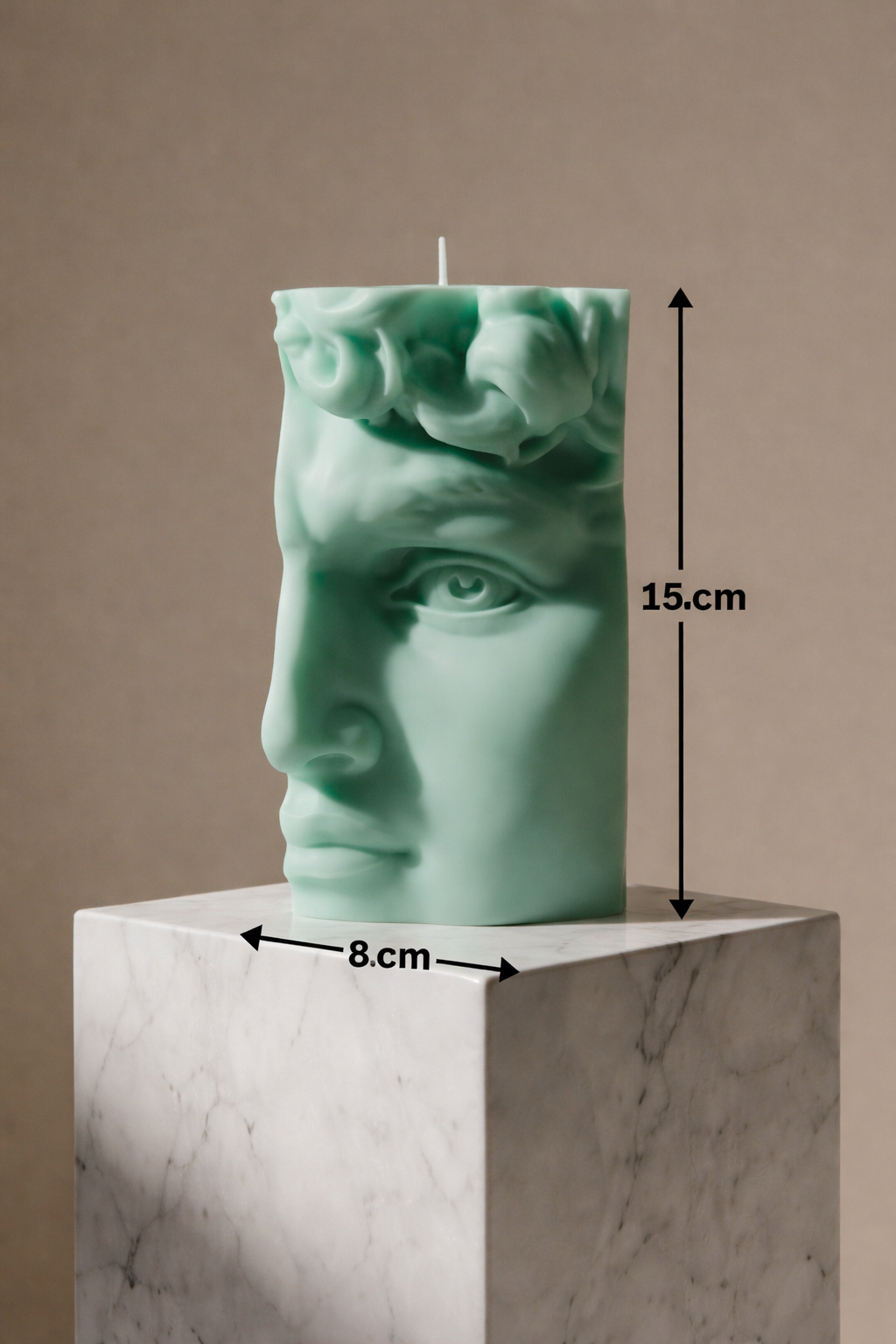 Abstract Face Candle – Luxury Sculpted Decor (15 cm)