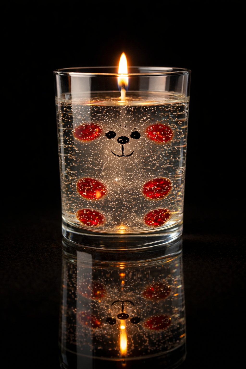 3D Crystal Teddy Bear Gel Candle – Handmade Luxury Decorative Glass Candle