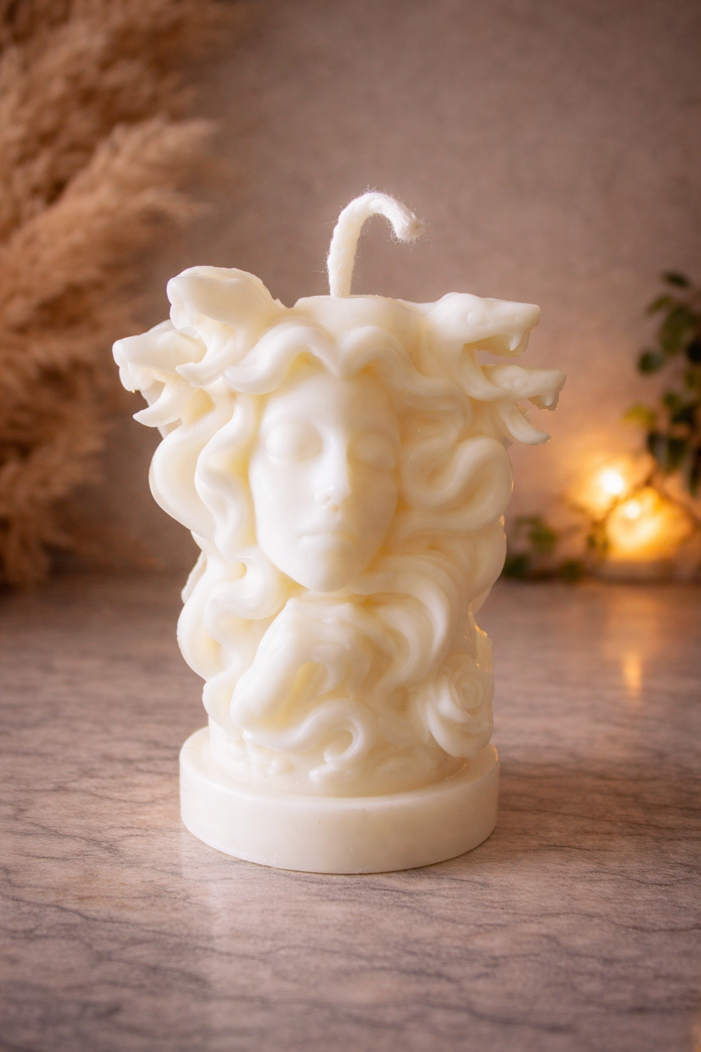 Medusa Sculpture Candle – Mythological Art Decor