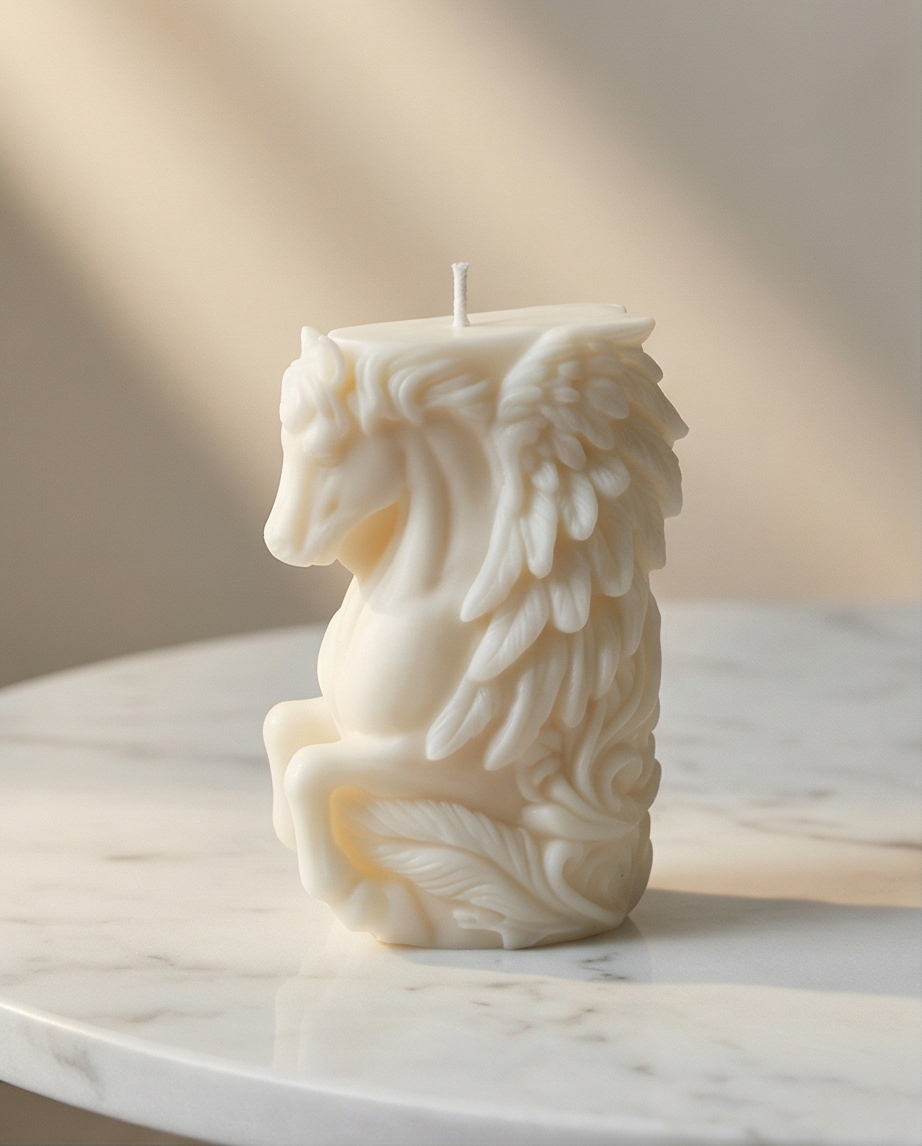 Winged Pegasus Candle