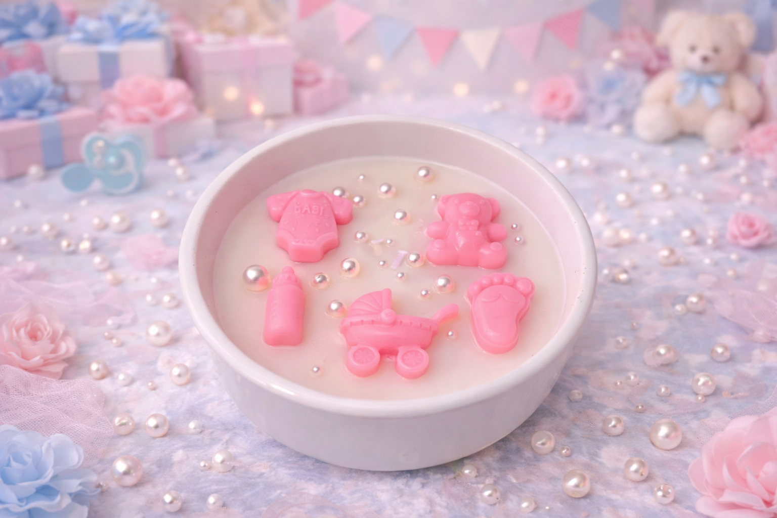 Baby Girl Candle | Baby Shower Gift | Newborn Girl Candle | Handmade Baby Candle | Nursery Decor