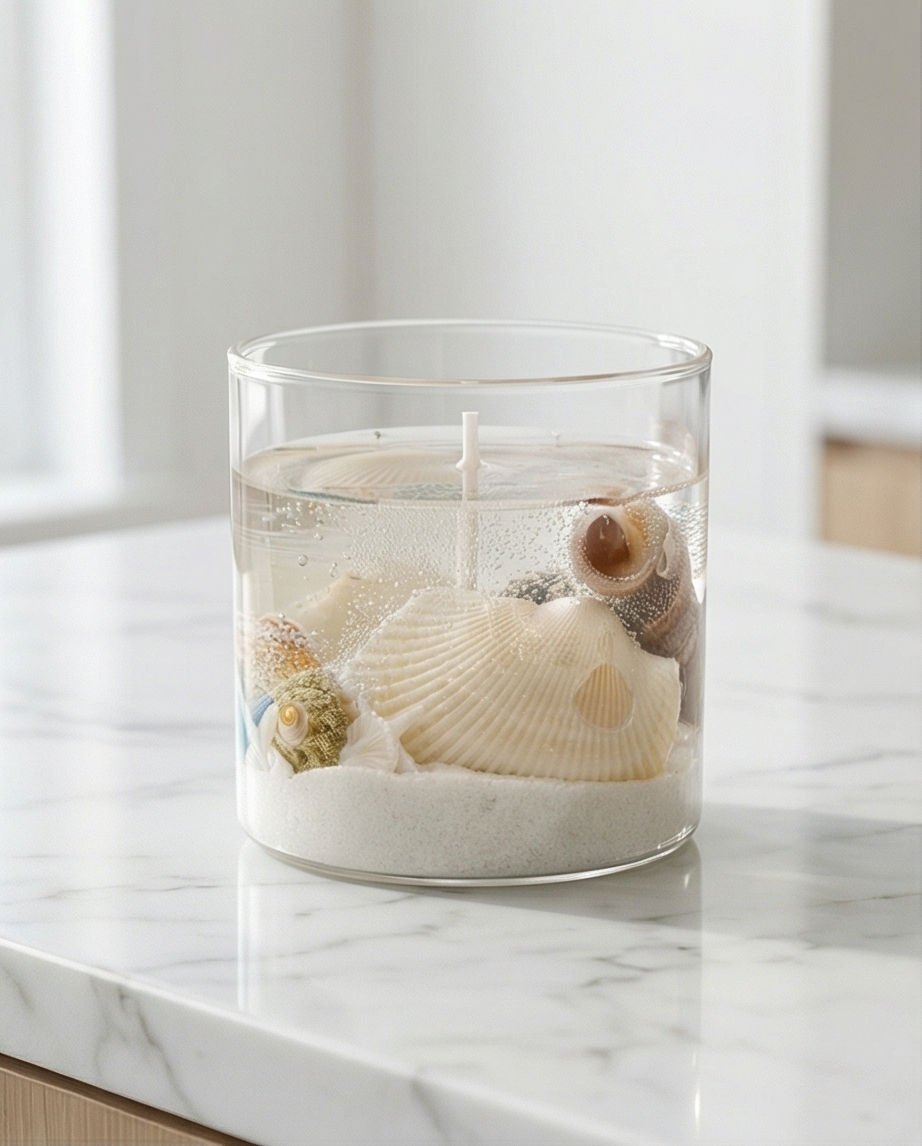 Ocean Seashell Candle | Beach Decor Candle | Coastal Home Decor | Handmade Ocean Candle | Gift for Her