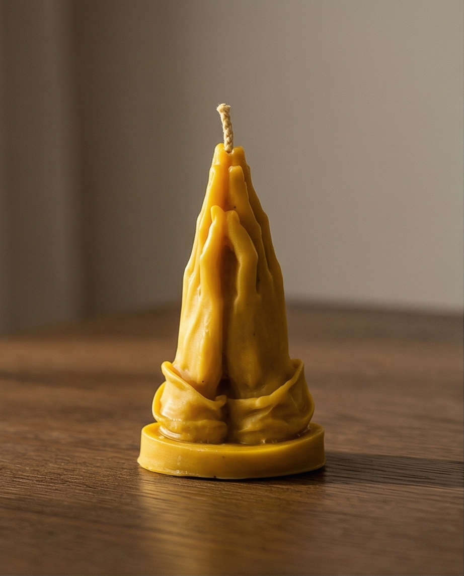 Praying Hands Candle – Spiritual Sculpted Decor