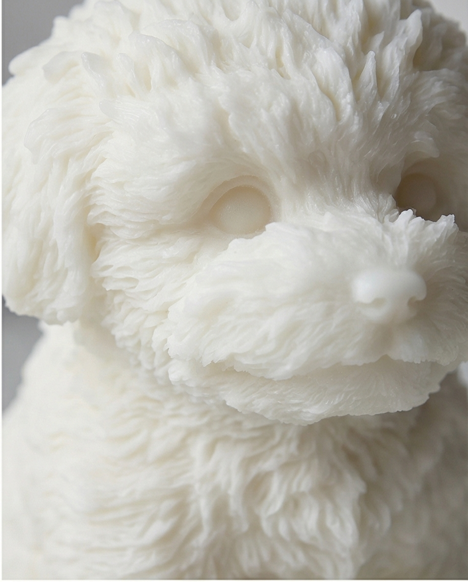 Velvet Puppy Candle – 14 cm
