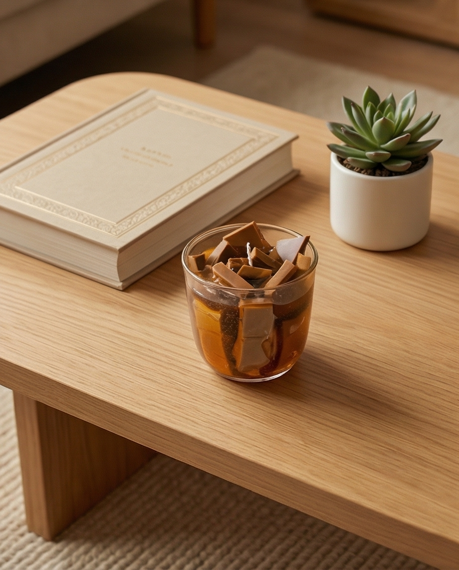 Luxury Caramel Dessert Candle – Chocolate Caramel Scented Candle, Handmade Sweet Candle, Unique Gift for Her