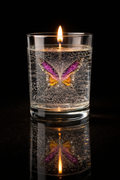 3D Crystal Butterfly Gel Candle – Luxury Handmade Decorative Glass Candle