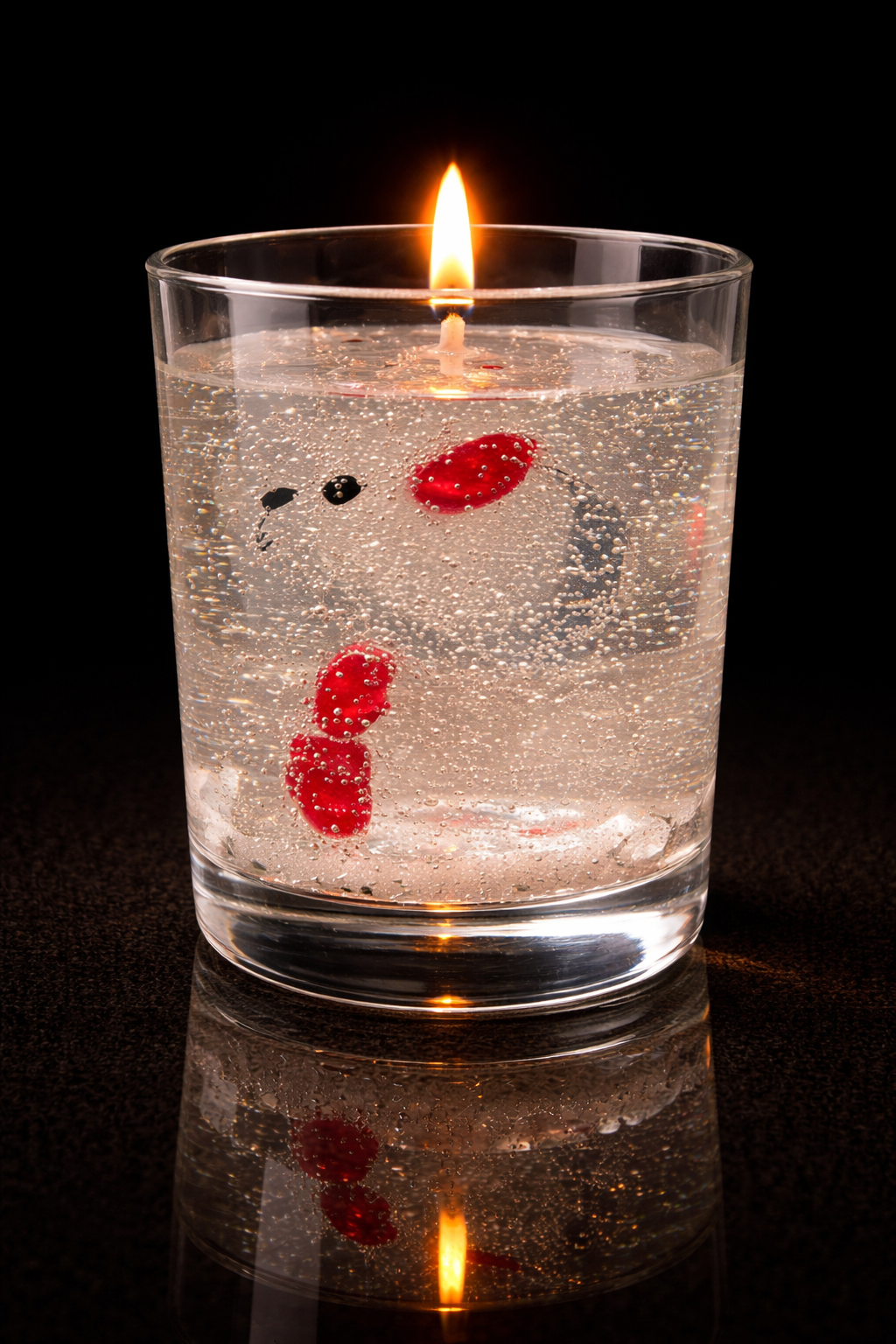3D Crystal Teddy Bear Gel Candle – Handmade Luxury Decorative Glass Candle