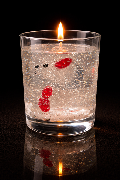 3D Crystal Teddy Bear Gel Candle – Handmade Luxury Decorative Glass Candle