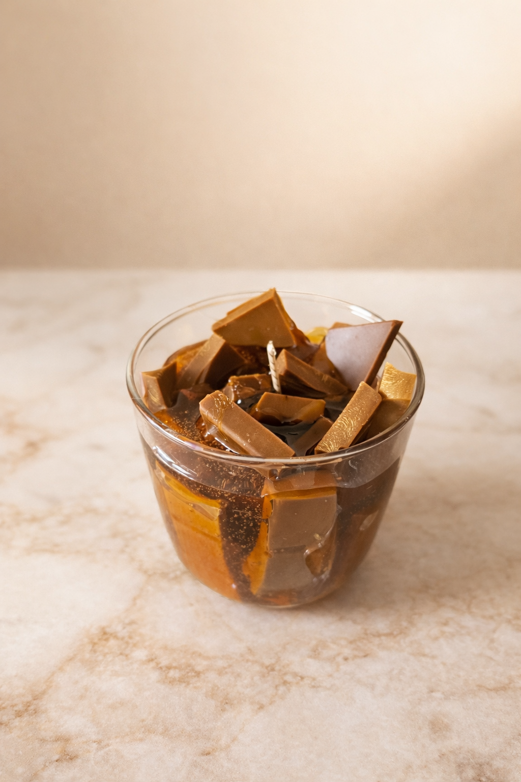 Luxury Caramel Dessert Candle – Chocolate Caramel Scented Candle, Handmade Sweet Candle, Unique Gift for Her