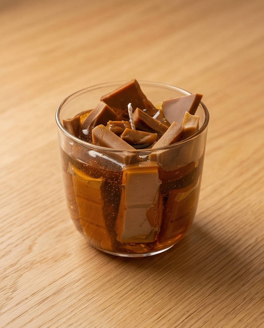 Luxury Caramel Dessert Candle – Chocolate Caramel Scented Candle, Handmade Sweet Candle, Unique Gift for Her