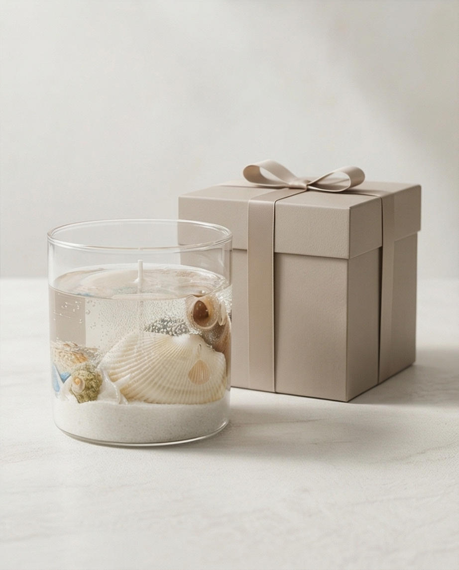 Ocean Seashell Candle | Beach Decor Candle | Coastal Home Decor | Handmade Ocean Candle | Gift for Her