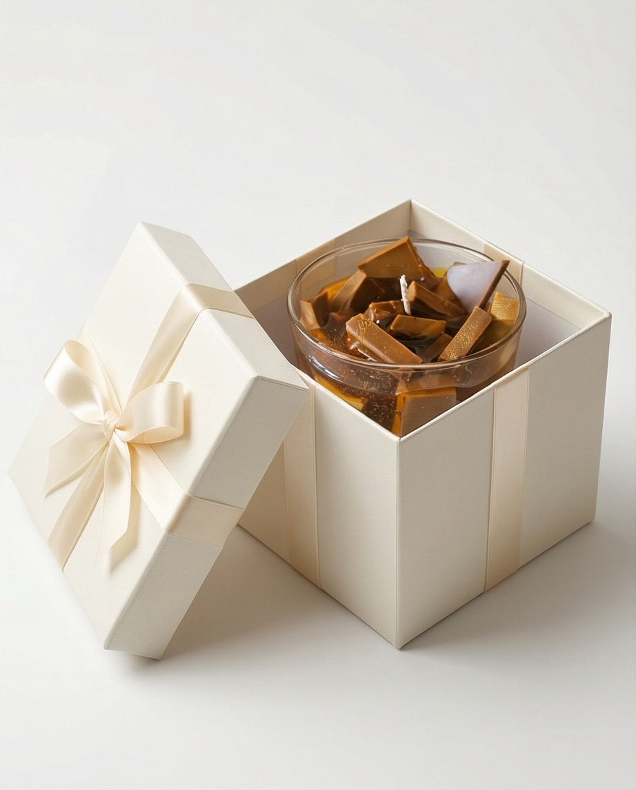 Luxury Caramel Dessert Candle – Chocolate Caramel Scented Candle, Handmade Sweet Candle, Unique Gift for Her