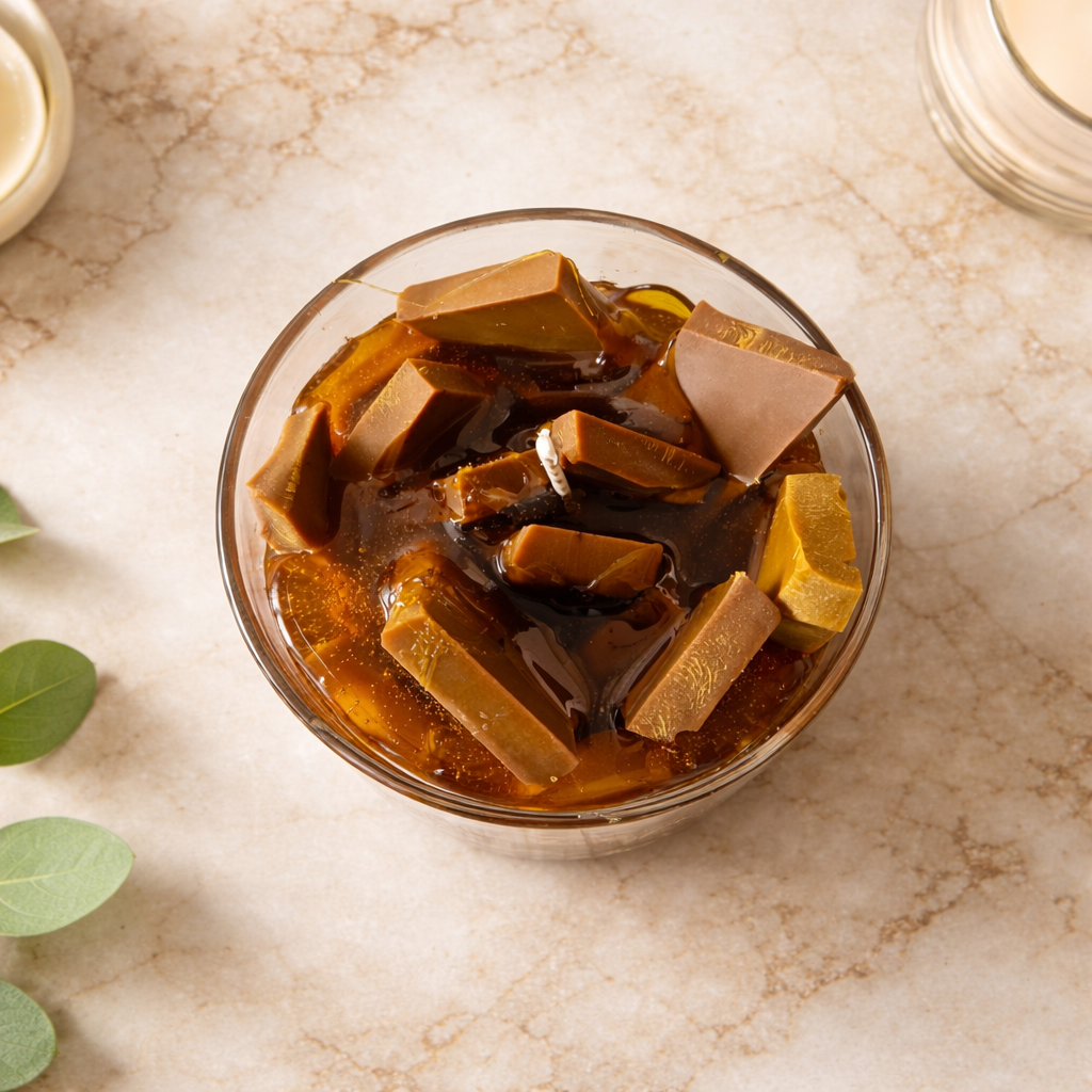 Luxury Caramel Dessert Candle – Chocolate Caramel Scented Candle, Handmade Sweet Candle, Unique Gift for Her