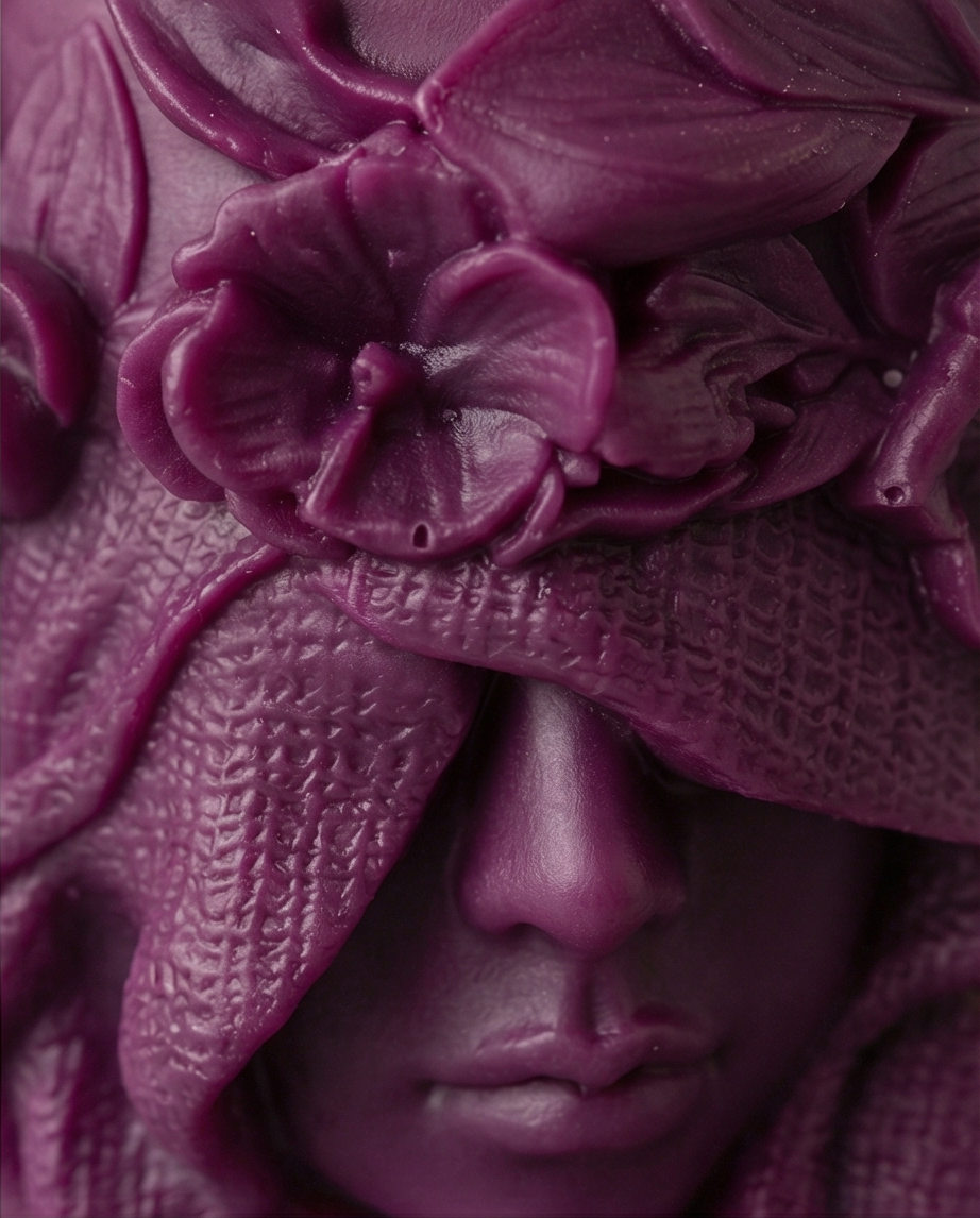 Floral Face Candle – Luxury Sculpted Decor