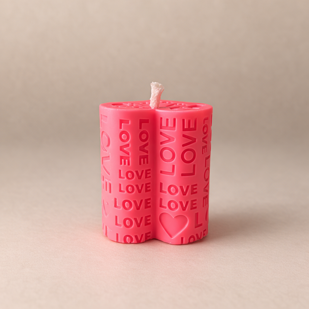 Endless Love Candle – Romantic Heart Candle, Valentine Gift, Handmade Love Candle, Cute Romantic Decor, Anniversary Gift