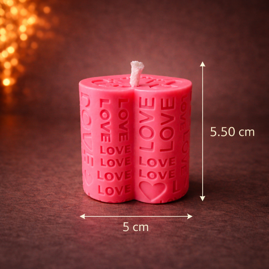 Endless Love Candle – Romantic Heart Candle, Valentine Gift, Handmade Love Candle, Cute Romantic Decor, Anniversary Gift