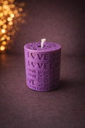 Violet Love Candle – Romantic Love Candle, Valentine Gift, Handmade Decorative Candle, Anniversary Gift, Romantic Home Decor